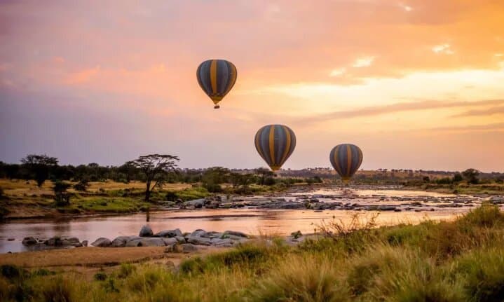 Hot Air Balloon over the Plains